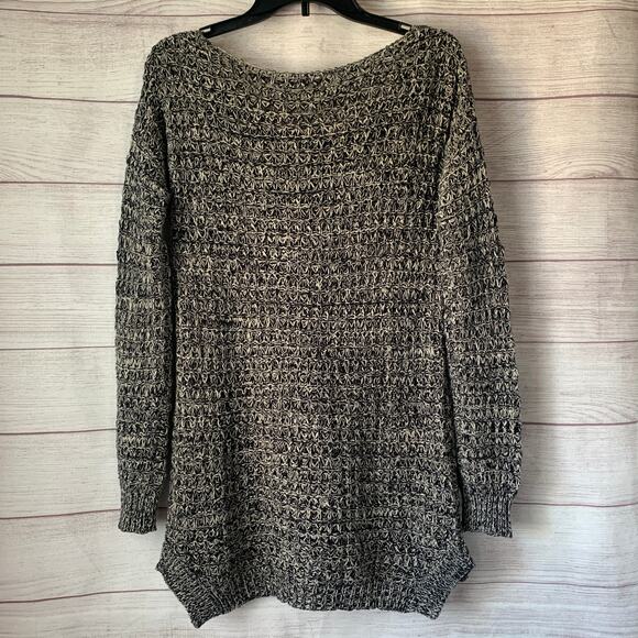 Ruby Moon Black and Cream Knit Weave Sweater Pullover Long Sleeve Size Small - Picture 5 of 12